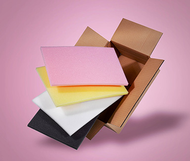 PUR Verpackungsschaum im Wunschformat PUR Verpackungsschaum in verschiedenen Farben